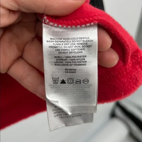 Columbia Youth Large Red Black Fleece Jacket Full Zip Outdoor L (14-16) - Picture 7 of 7